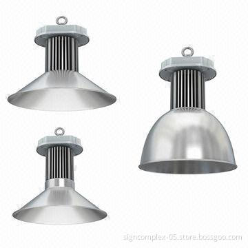 100W LED High Bay Lights with Die-casting Aluminum Alloy, Glass Lens Materials and Cree XML LED